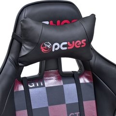 CADEIRA GAMER MAD RACER V8 GTI VERMELHO COM RODAS EM GEL - MADV8VMGTIGL na internet