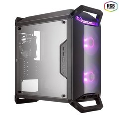 GABINETE MASTERBOX Q300P 2 FANS RGB - CONTROLADOR E SPLITTER - PAINEL LATERAL ACRÍLICO TRANSPARENTE - MCB-Q300P-KANN-S02