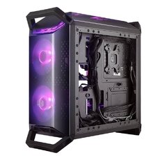 GABINETE MASTERBOX Q300P 2 FANS RGB - CONTROLADOR E SPLITTER - PAINEL LATERAL ACRÍLICO TRANSPARENTE - MCB-Q300P-KANN-S02 - loja online