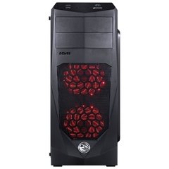 GABINETE MID-TOWER VTI PRETO COM 3 FANS LED VERMELHO LATERAL EM ACRÍLICO - VTIPTOPT3FCAF - loja online