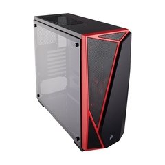 GABINETE CARBIDE SERIES SPEC-04 CC-9011117-WW PRETO / VERM VIDRO TEMPERADO ATX MID TOWER - comprar online