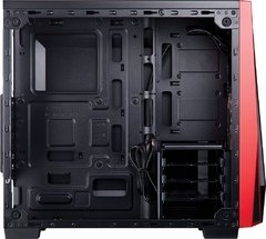 GABINETE CARBIDE SERIES SPEC-04 CC-9011117-WW PRETO / VERM VIDRO TEMPERADO ATX MID TOWER - comprar online