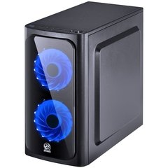 GABINETE MID-TOWER VENUS PRETO COM 2 FANS LED AZUL LATERAL EM ACRÍLICO - VENPTAZ2FCA - loja online