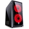 GABINETE MID-TOWER VENUS PRETO COM 2 FANS LED VERMELHO LATERAL EM ACRÍLICO - VENPTVM2FCA