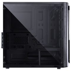 GABINETE MID-TOWER VENUS PRETO COM 2 FANS LED VERMELHO LATERAL EM ACRÍLICO - VENPTVM2FCA