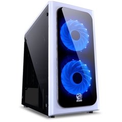 GABINETE MID-TOWER VENUS BRANCO COM 2 FANS LED AZUL LATERAL EM ACRÍLICO - VENBCAZ2FCA