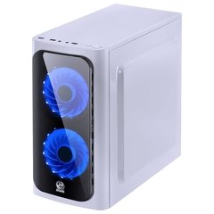 GABINETE MID-TOWER VENUS BRANCO COM 2 FANS LED AZUL LATERAL EM ACRÍLICO - VENBCAZ2FCA - Preech Informática - Informática e suas tecnologias