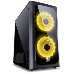 Imagem do GABINETE MID-TOWER VENUS PRETO COM 2 FANS LED 7 CORES LATERAL EM ACRÍLICO - VENPT7C2FCA