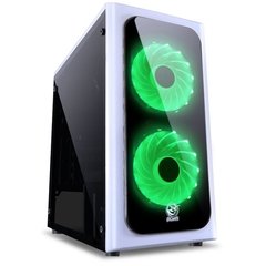 GABINETE MID-TOWER VENUS BRANCO COM 2 FANS LED 7 CORES LATERAL EM ACRÍLICO - VENBC7C2FCA - Preech Informática - Informática e suas tecnologias