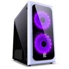 GABINETE MID-TOWER VENUS BRANCO COM 2 FANS LED 7 CORES LATERAL EM ACRÍLICO - VENBC7C2FCA