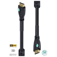 CABO HDMI 2.0 4K ULTRA HD 3D CONEXÃO ETHERNET COM FILTRO 30 METROS - H20F-30