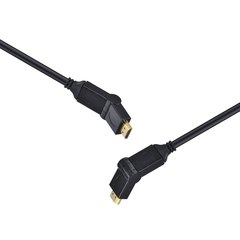 CABO HDMI 2.0 4K ULTRA HD 3D CONEXÃO ETHERNET CONECTORES 180° 2 METROS - H20B180-2 - Preech Informática - Informática e suas tecnologias