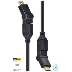 CABO HDMI 2.0 4K ULTRA HD 3D CONEXÃO ETHERNET CONECTORES 360° 2 METROS - H20B360-2