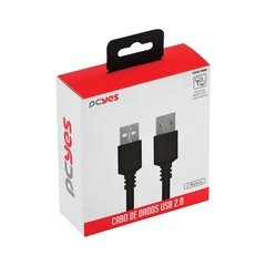 CABO USB A 2.0 MACHO PARA USB A 2.0 MACHO 2 METROS - PUAM2-2 - Preech Informática - Informática e suas tecnologias