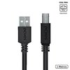 CABO USB A 2.0 MACHO PARA USB B 2.0 MACHO PARA IMPRESSORA 2 METROS - PUABM2-2