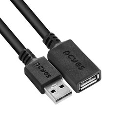 CABO USB A 2.0 MACHO PARA USB A 2.0 FEMEA 1 METRO - PUAMF2-1 - Preech Informática - Informática e suas tecnologias