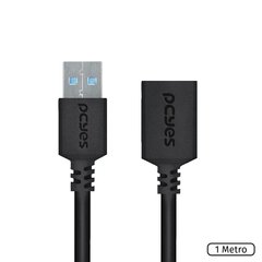 CABO USB A 3.0 MACHO PARA USB A 3.0 FEMEA 1 METRO - PUAMF3-1