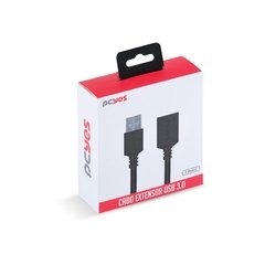 CABO USB A 3.0 MACHO PARA USB A 3.0 FEMEA 1 METRO - PUAMF3-1