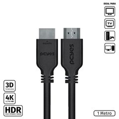 CABO HDMI 2.0 MACHO PARA HDMI 2.0 MACHO 1 METRO - PHM20-1