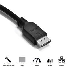 CABO DISPLAYPORT MACHO PARA DISPLAYPORT MACHO 2 METROS - PDPM-2 na internet