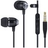 FONE DE OUVIDO SOUND CASUAL PRETO METÁLICO COM MICROFONE, ATENDE CELULAR