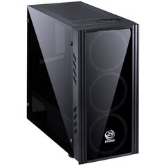 GABINETE MID-TOWER SATURN PRETO COM 3 FANS LED AZUL LATERAL EM ACRÍLICO - SATPTAZ3FCA - Preech Informática - Informática e suas tecnologias