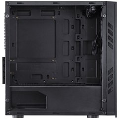 GABINETE MID-TOWER SATURN PRETO COM 3 FANS LED VERDE LATERAL EM ACRÍLICO FRONTAL EM VIDRO TEMPERADO - SATPTVD3FCA - comprar online