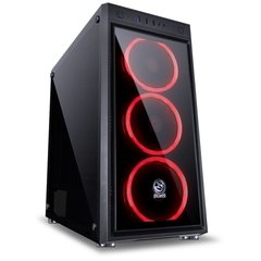 GABINETE MID-TOWER JUPITER PRETO COM 3 FANS LED RGB FRONTAL E LATERAL EM VIDRO TEMPERADO - JUPPT7C3FCV - comprar online