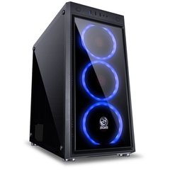 Imagem do GABINETE MID-TOWER JUPITER PRETO COM 3 FANS LED RGB FRONTAL E LATERAL EM VIDRO TEMPERADO - JUPPT7C3FCV