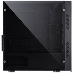 GABINETE MID-TOWER SATURN PRETO COM 3 FANS LED RGB LATERAL EM ACRÍLICO FRONTAL EM VIDRO TEMPERADO - SATPT7C3FCA na internet