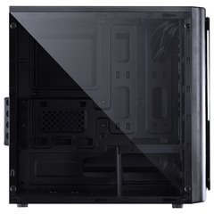 GABINETE MID-TOWER VENUS PRETO COM 2 FANS LED VERDE LATERAL EM ACRÍLICO - VENPTVD2FCA