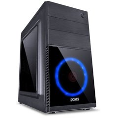 GABINETE MID-TOWER MERCURY PRETO COM 1 FAN LED AZUL LATERAL EM ACRÍLICO - MRCPTAZ1FCA