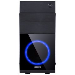 GABINETE MID-TOWER MERCURY PRETO COM 1 FAN LED AZUL LATERAL EM ACRÍLICO - MRCPTAZ1FCA - loja online