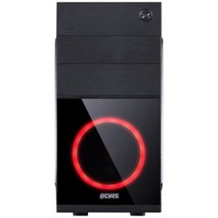 GABINETE MID-TOWER MERCURY PRETO COM 1 FAN LED VERMELHO LATERAL EM ACRÍLICO - MRCPTVM1FCA - comprar online