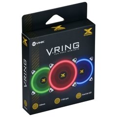 FAN/COOLER VX GAMING PARA GABINETE V.RING ANEL DE LED 120X120MM VERMELHO - comprar online