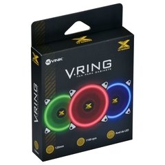 FAN/COOLER VX GAMING PARA GABINETE V.RING ANEL DE LED 120X120MM VERDE - comprar online