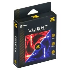 FAN/COOLER VX GAMING V.LIGHT 4 PONTOS DE LED 120X120 VERMELHO na internet