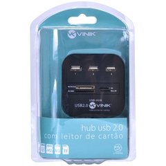 HUB USB 2.0 COM LEITOR DE CARTÃO - Preech Informática - Informática e suas tecnologias