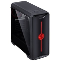 GABINETE MID-TOWER NOVA PRETO COM 1 FAN LED 7 CORES LATERAL EM ACRÍLICO - NOVPT7C1FCA - comprar online