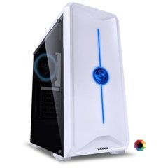 GABINETE MID-TOWER NOVA BRANCO COM 1 FAN LED 7 CORES LATERAL EM ACRÍLICO - NOVBC7C1FCA