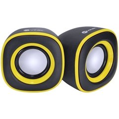 CAIXA DE SOM 2.0 EFFECT 4W CONTROLE DE SOM NA CAIXA - PRETO COM AMARELO - comprar online