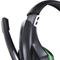 HEADSET GAMER VX GAMING OGMA P2 COM MICROFONE - PRETO E VERDE - loja online