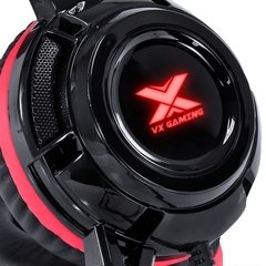 HEADSET VX GAMING TARANIS V2 P2 COM MICROFONE - PRETO E VERMELHO