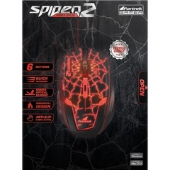 Mouse Gamer USB SPIDER 2 OM-705 Preto/Vermelho FORTREK na internet