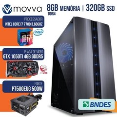 COMPUTADOR GAMER MVX7 I7 7700 3.6GHZ 7ª GER. MEM. 8GB DDR4 SSD 320GB HDMI VGA GTX1050TI 4GB FONTE 500W LINUX