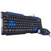 COMBO GAMER VX GAMING GRIFO TECLADO + MOUSE 2400 DPI LED USB CABO 1.8 METROS AZUL - VGC-01A