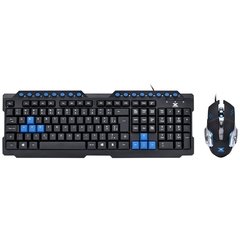 COMBO GAMER VX GAMING GRIFO TECLADO + MOUSE 2400 DPI LED USB CABO 1.8 METROS AZUL - VGC-01A - loja online