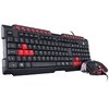 TECLADO E MOUSE GAMER VX GAMING GRIFO - MOUSE 2400 DPI CABO USB 1.8 METROS LED VERMELHO - VGC-01V