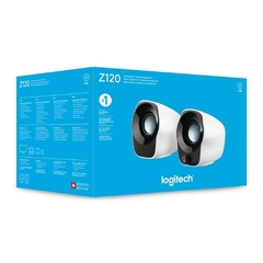 Caixa de Som Logitech Z120 1.2W RMS Estéreo USB P3 Preto e Branco - loja online