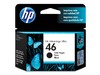 CARTUCHO DE TINTA INK ADVANTAGE HP SUPRIMENTOS CZ637AL HP 46 PRETO 26 ML